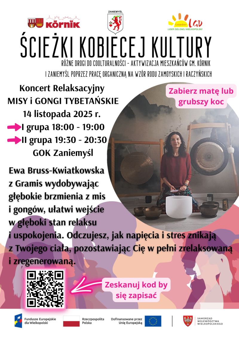 plakat zapraszający na ścieżki kobiecej kultury 14 listopada 2025 roku