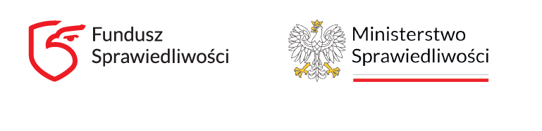 Logotypy Ministerstwa Sprawiedliwości i Funduszu Sprawiedliwości